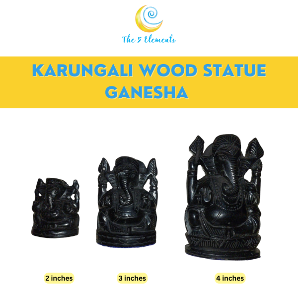 karungali wood ganesha statue