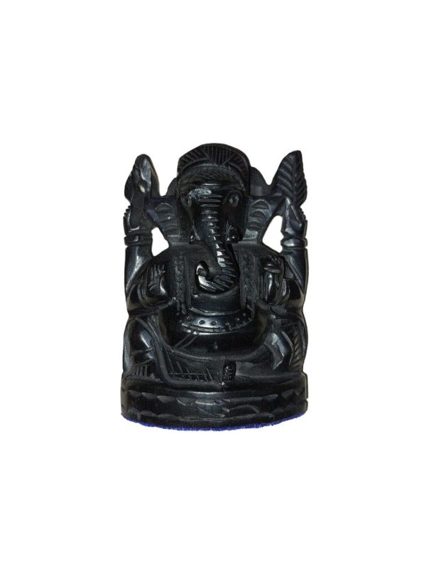 3" karungali wood carved ganesha