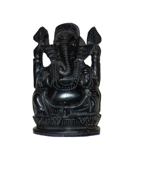 4" karungali wood carved ganesha